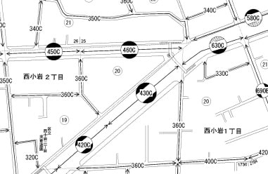 江戸川区の路線価の一部　令和７年路線価